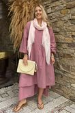 Made in Italy Purdy Pure Cotton Smock Dress Indian Pink